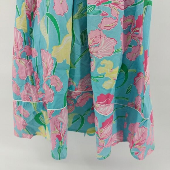 - Lily Pulitzer halter fit and flair IRIS print midi dress Size Small - Picture 4 of 9
